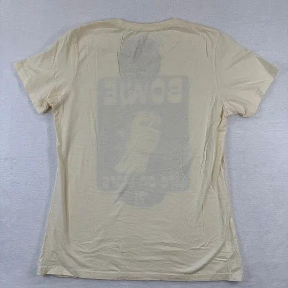 Sugarhigh Lovestoned David‎ Bowie Life on Mars 71 Cream Graphic T Shirt Small